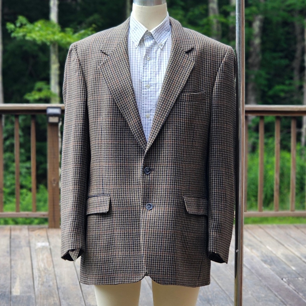 Orvis Houndstooth Blazer - 42L Wool Sport Coat